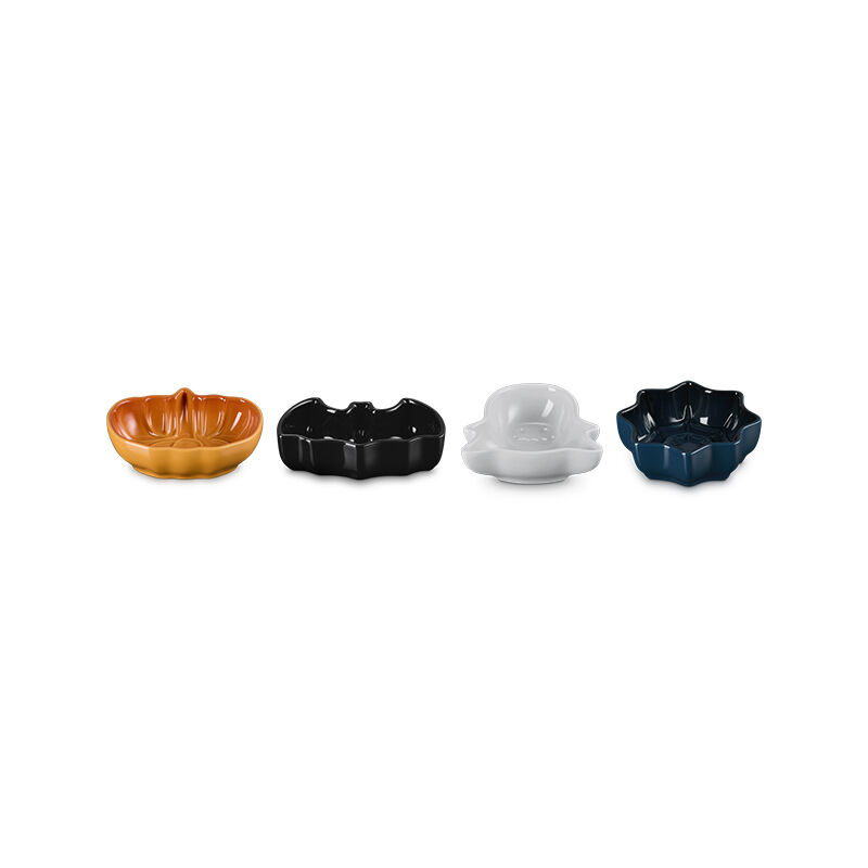 LE CREUSET ハロウィン ラッキーモチーフ ミニディッシュ プレート Halloween Mini Bowls, Set of 4 | Le Creuset®